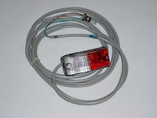 Markeringslygte hvid/rød m/ledning (Lamberet) - 1