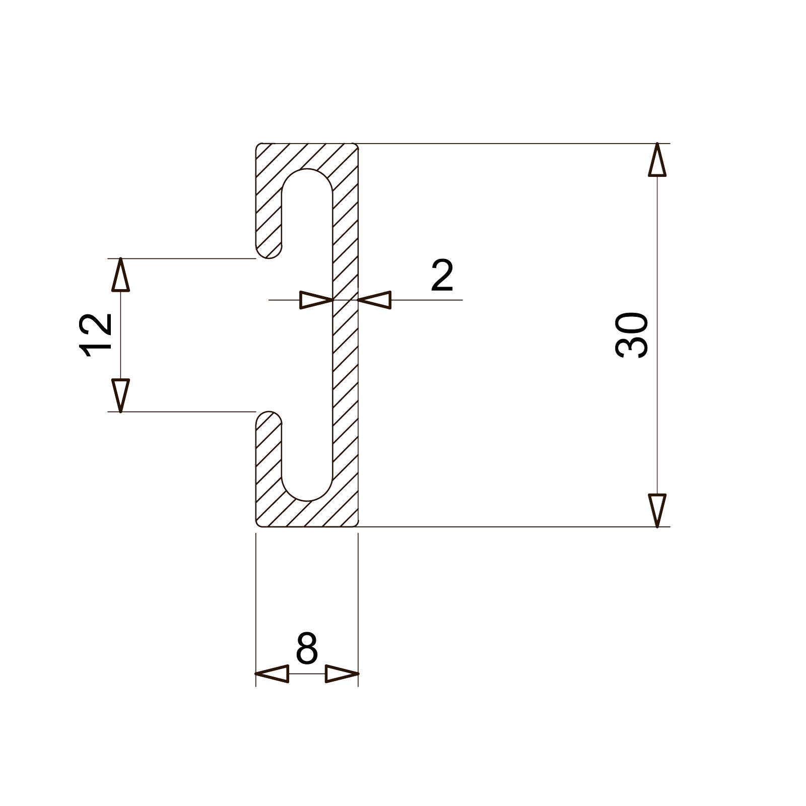 Aluskinne C-profil t./Lift 5m