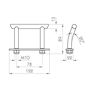 Surringsbøjle m plade 122x89mm